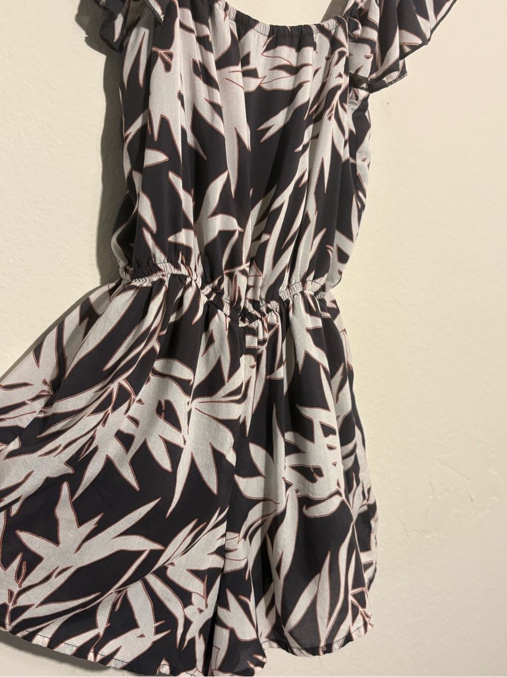 Amuse Society Haven Black Floral Print Romper XS Boho